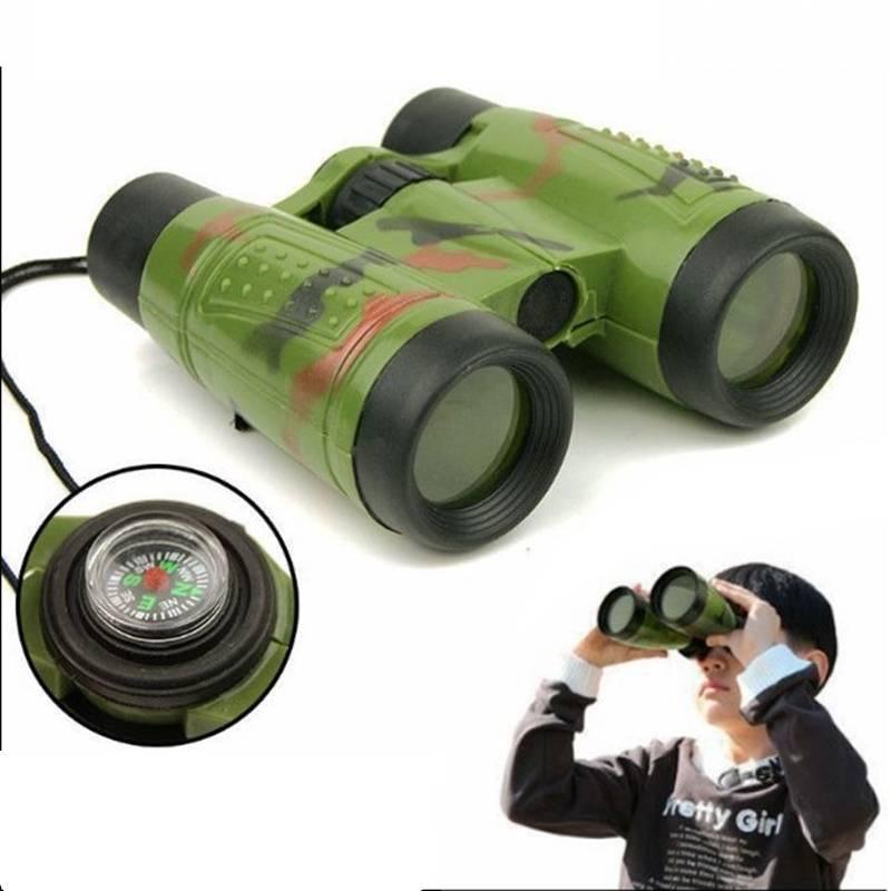Foldable Kids Camouflage Binoculars With Compass For Outdoor Play