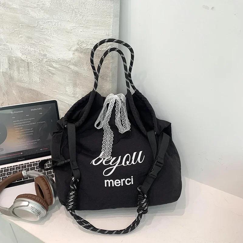 

Сумка на одно плечо большой вместимости для подмышки, студенческая холщовая сумка, женственная, сладкая, свежая, пряная, для девочек, новая