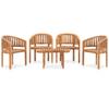 Day and Night - Day and Night Garden Furniture Set 5 Pieces Solid Teak Wood