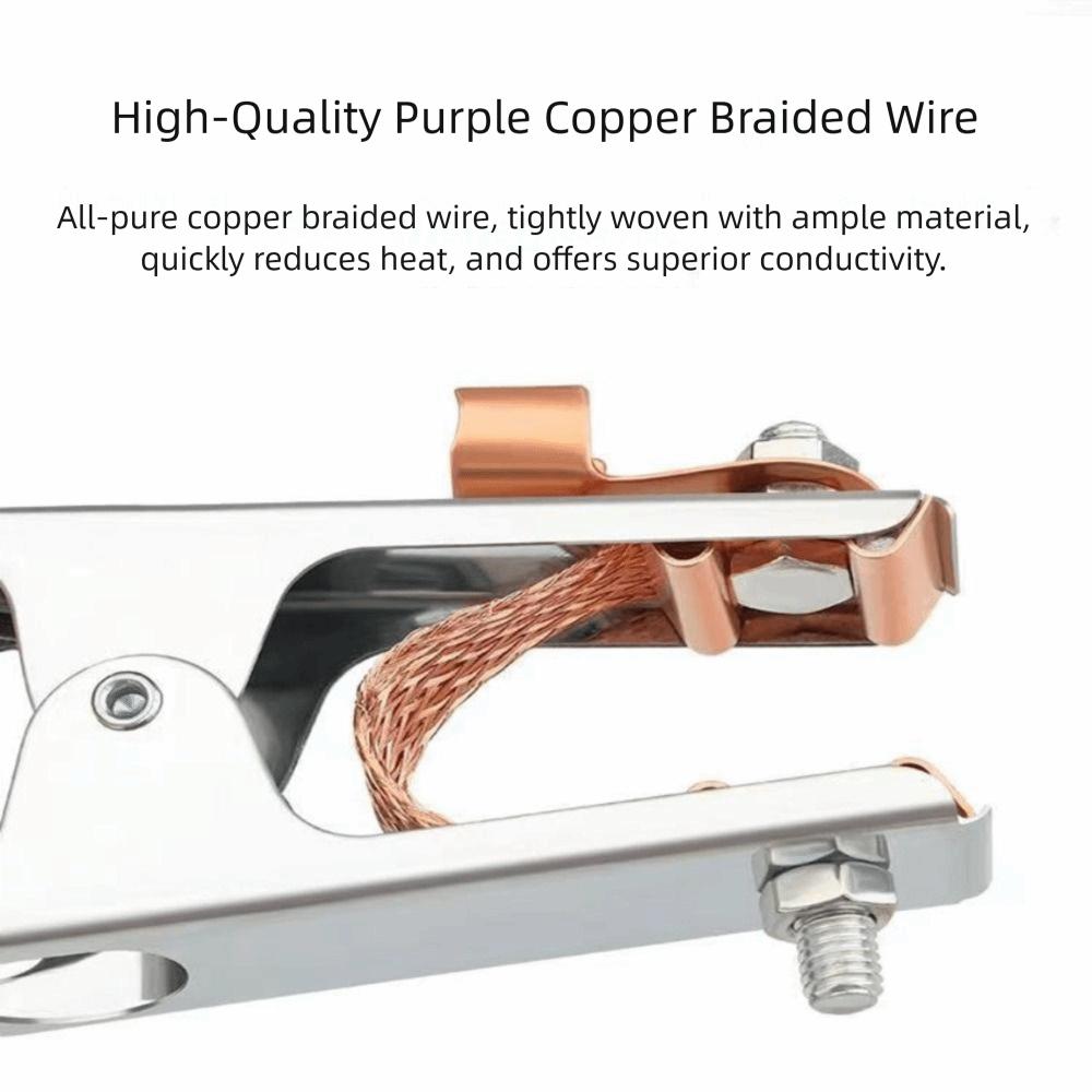 300A Electroplated Ground Clamp Electrical Accessories Welding Tongs Durable Welding Earth Clip