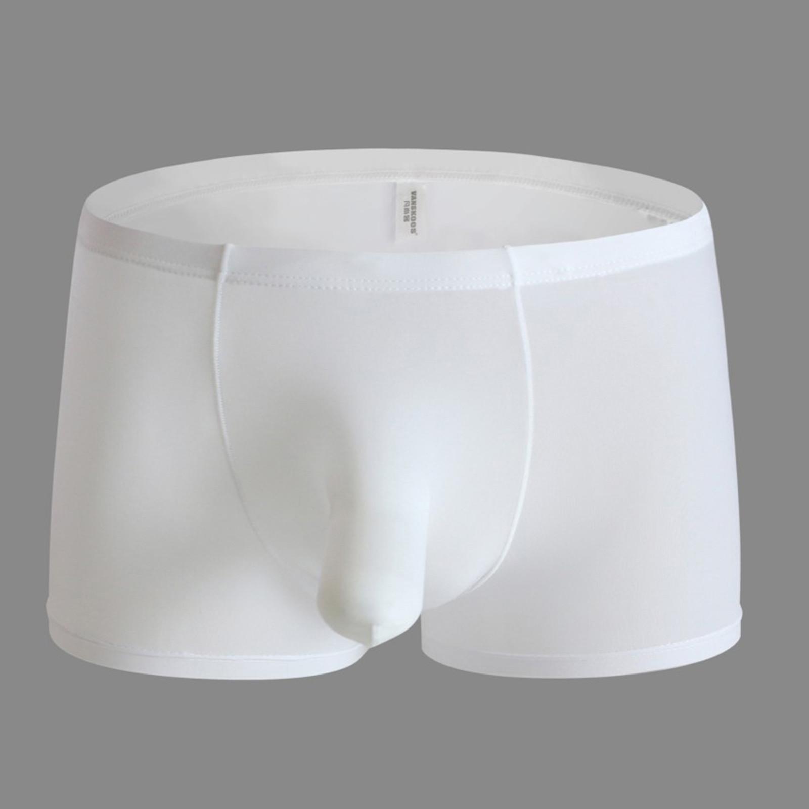 

Нижнее белье из шелка слонового носа JJ, мужские шорты с плоскими углами L белый