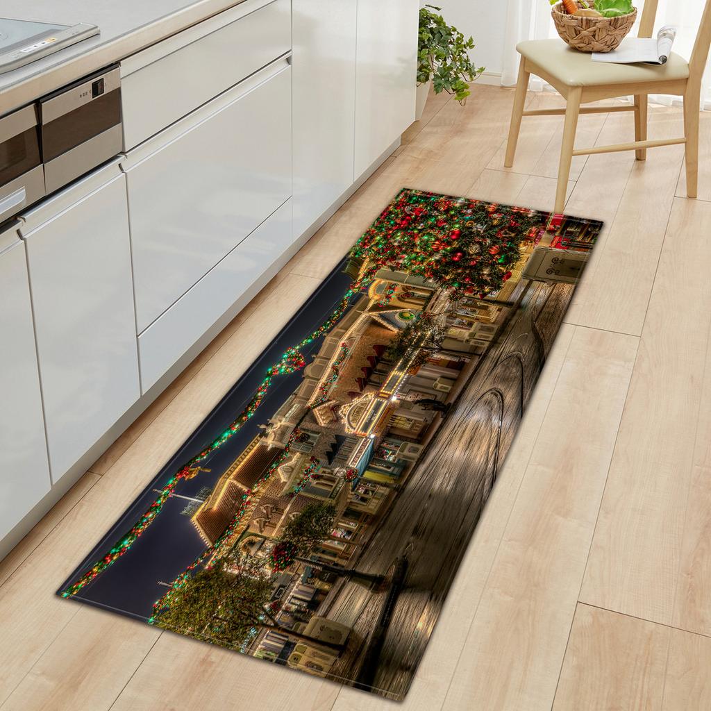 Christmas Kitchen Sand Carpet Doormat Long Floor Mat