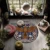 Vintage Pattern Animals,Round Area Rug,Carpet Rug for Living Room Bedroom Sofa Playroom Decor,Non-slip Floor Mat