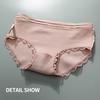 DULASI Sexy Cotton Crotch Panties Mid-Rise Waist Pantie No Trace Comfortable Breathable Underware