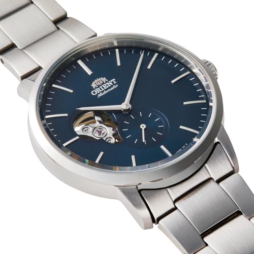 Orient Basic Concept Automatic Watch, Open Heart, RN-AR0101L, Men's, Navy Blue, with Japanese Manufacturer's Warranty