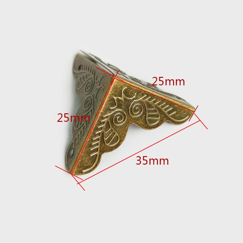 

MTSPACE 10 шт./набор классическая шкатулка для украшений угловая ножка деревянный чехол угловой протектор бронзовый тон цветочный узор резные металлические поделки