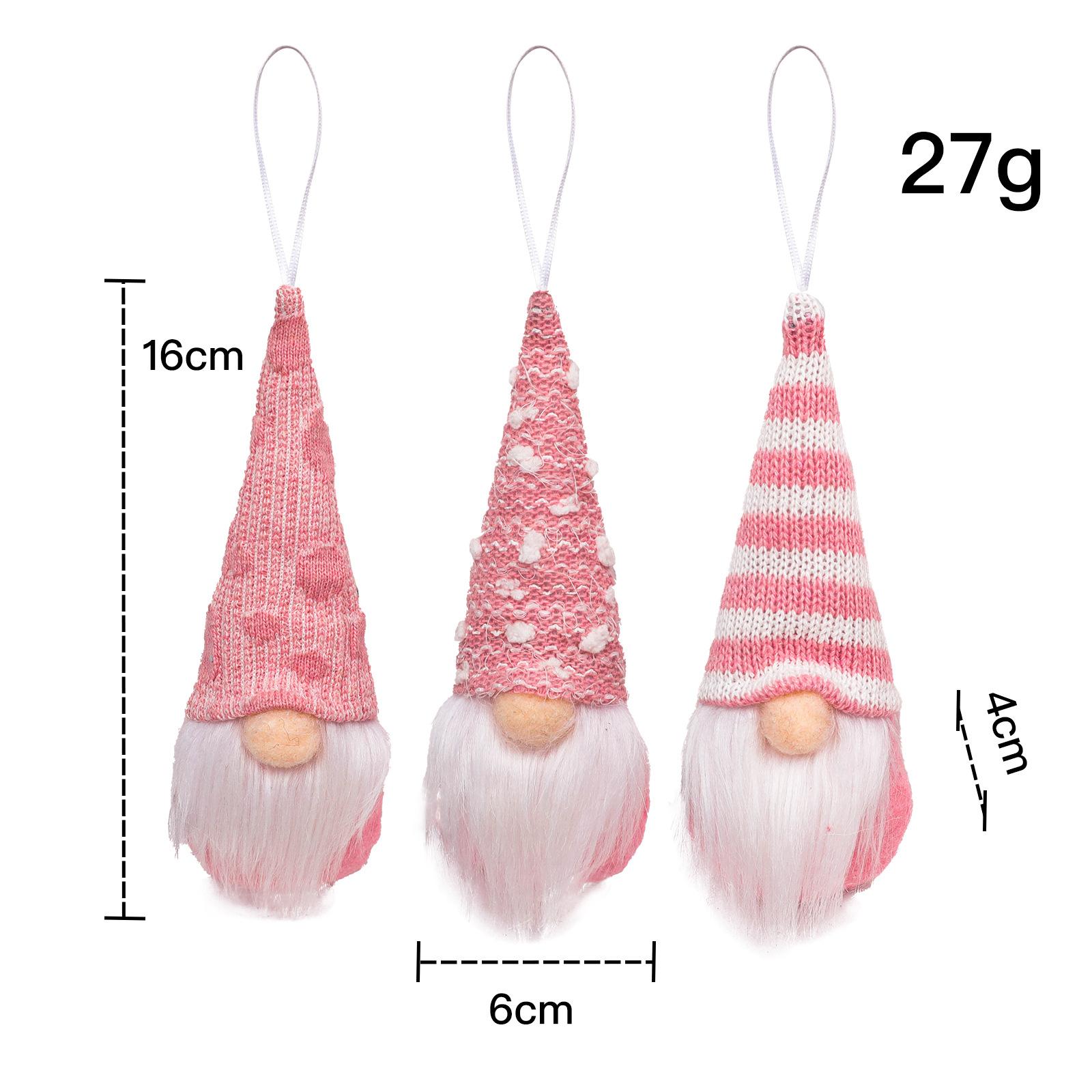 

3-Piece Christmas Gnome Plush Santa Doll Knit Fabric Christmas Tree Hanging Ornaments Gnomes Elf Decorations Gifts New Year Three-piece set