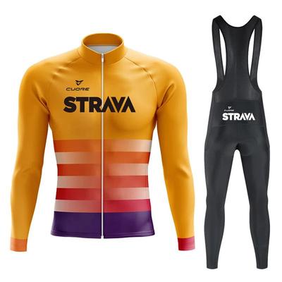 2026 Long-sleeved Cycling Suit Men's and Women's Overalls Road Bicycle Cycling Shirt Quick-drying and Breathable