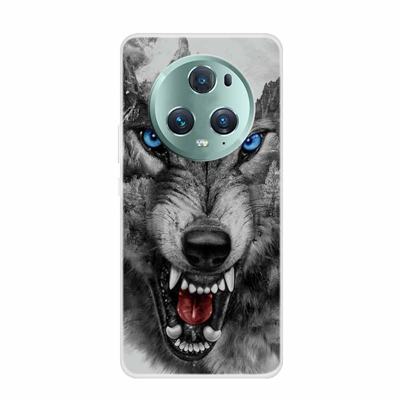 For Honor Magic 5 Pro 5G Case Wolf Lion Soft Silicone TPU Clear Covers for Honor Magic5 Lite Phone Cases Magic5 Lite 5G Fundas
