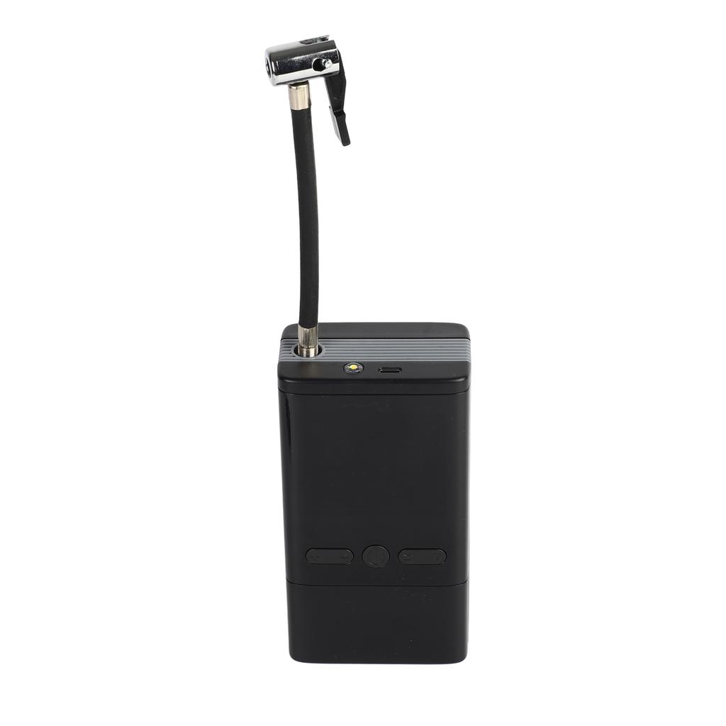 Digital Display Car Tire Pump Wireless Portable USB Rechargeable Cordless Pump with Light for Motorbike Bike Football Basketball Black Metal Plas