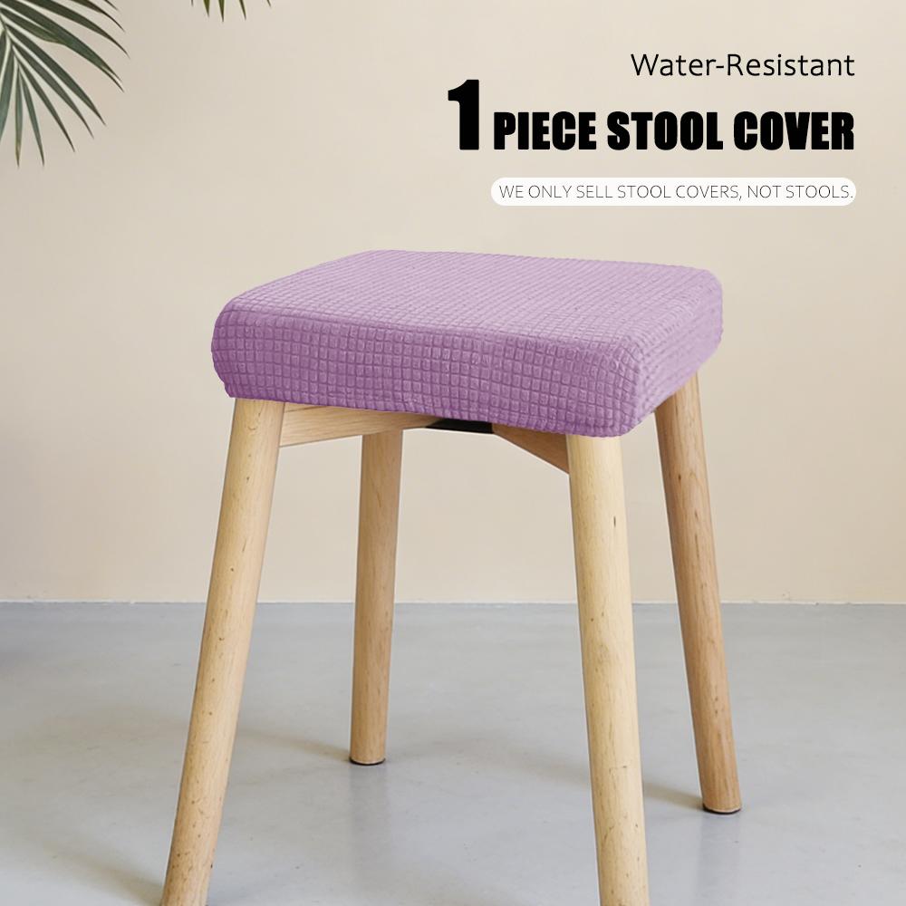 Jacquard Chair Seat Cover Elastic Rectangle Bar Stool Cover Elastic Chair Protector Removable Dust Covers Square Stool Covers