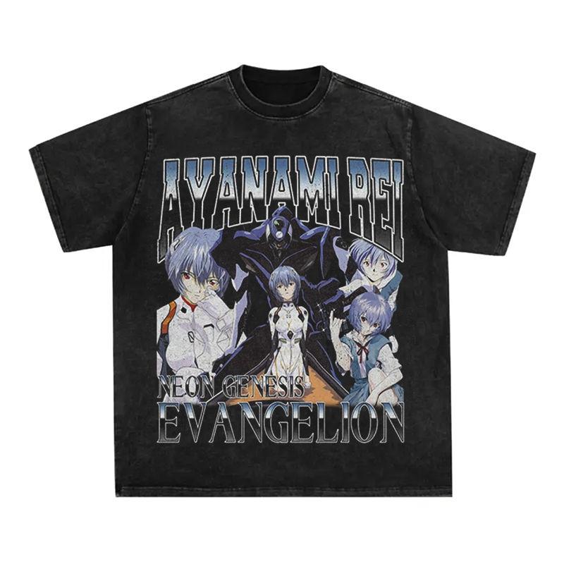 

Айя Поли Ева Футболка с коротким рукавом Взрывная 100% Чистый хлопок Летний тренд Повседневный Универсальный топ Мужская и женская уличная одежда 4XL