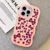 Soft Phone Cover Case for iPhone 15 Plus 11 16 Pro Max 8 12 13 14 17 Air XR Leopard Print Pink Love