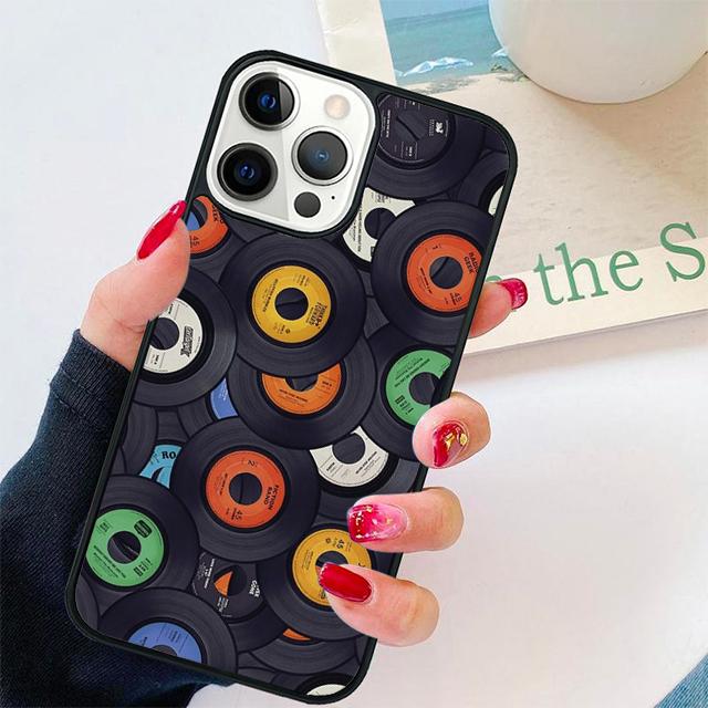 Vinyl Record Blue Label Music Classic Phone Case Cover For iPhone 17 Air 15 16 Pro Max 14 13 12 11 Pro Max Plus