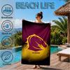 Brisbane Broncos Strandtuch, Schnelltrocknend, Pflegeleicht, Geeignet für Fitness und Strandurlaub, Sport-Essential