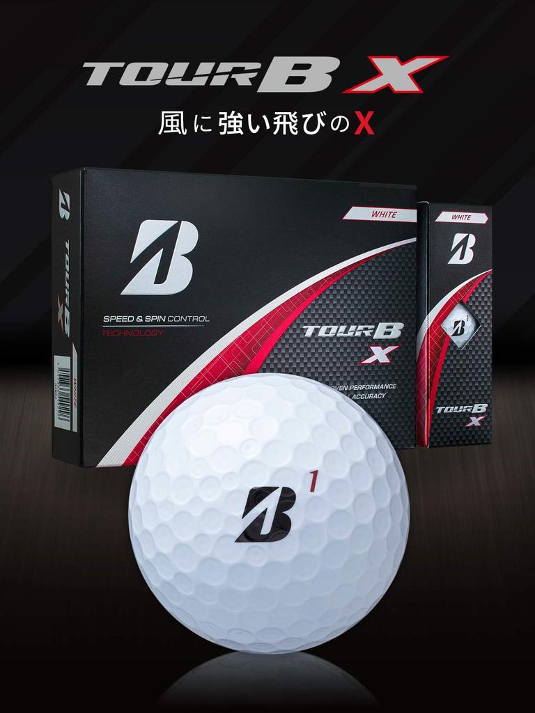 Bridgestone Golf Balls TOUR B X White 2 Dozen (24 Balls) 2024 Model Original Pocket Tissue Included