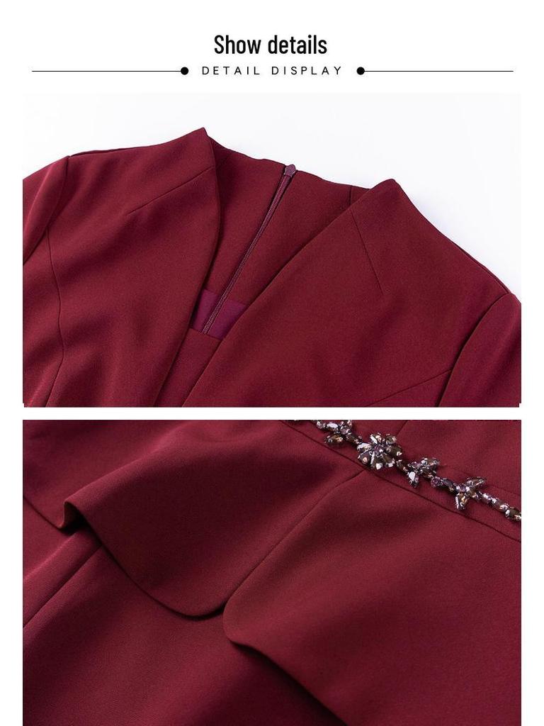 Shenzhen Cheongsam Plus-Size Mother of the Bride Dress 2024 High-End Wedding Banquet Toast Dress