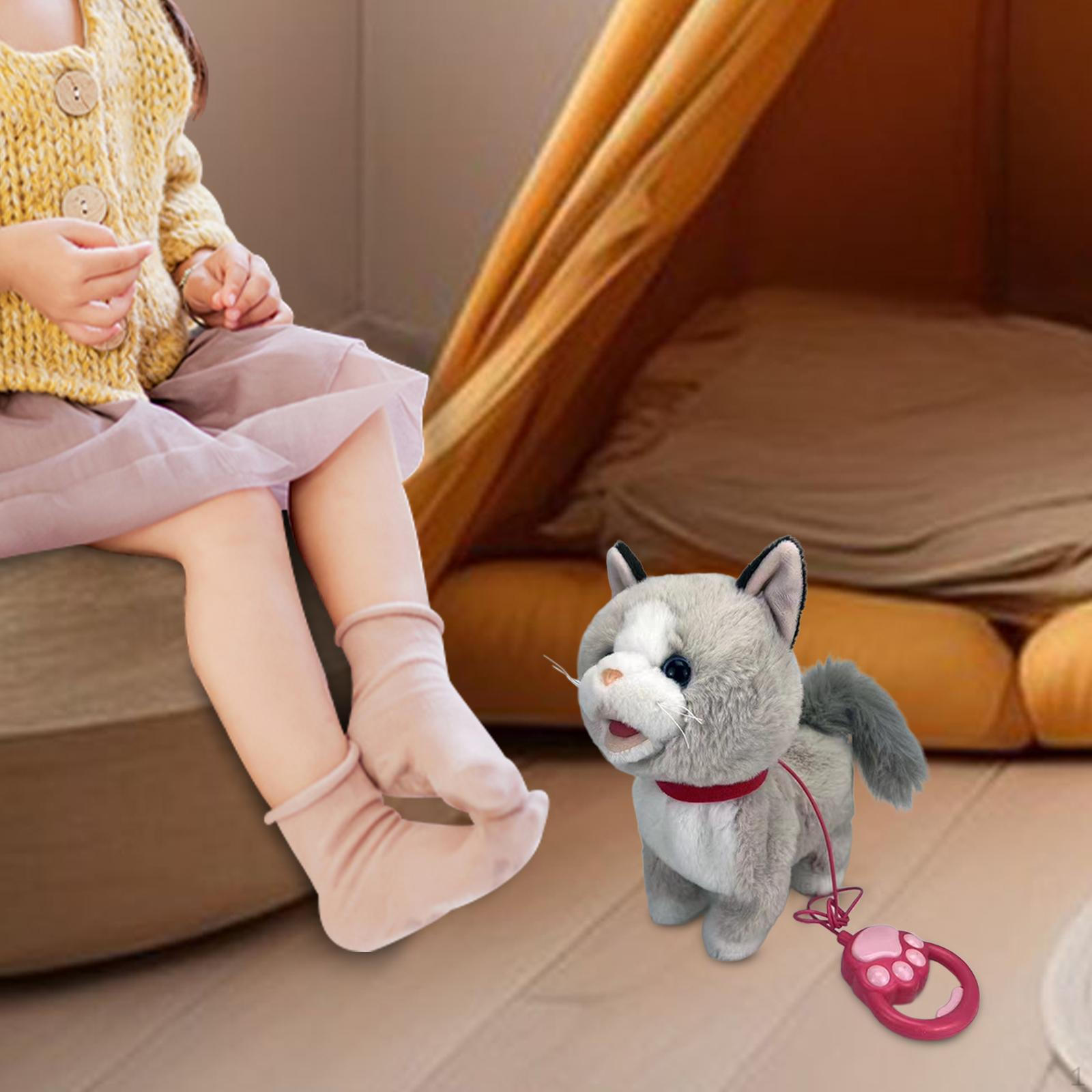 

Электрическая фигурка кошки, животное-компаньон, анимированный хвост, виляющий прогулочной игрушкой, мягкие игрушки для Style C