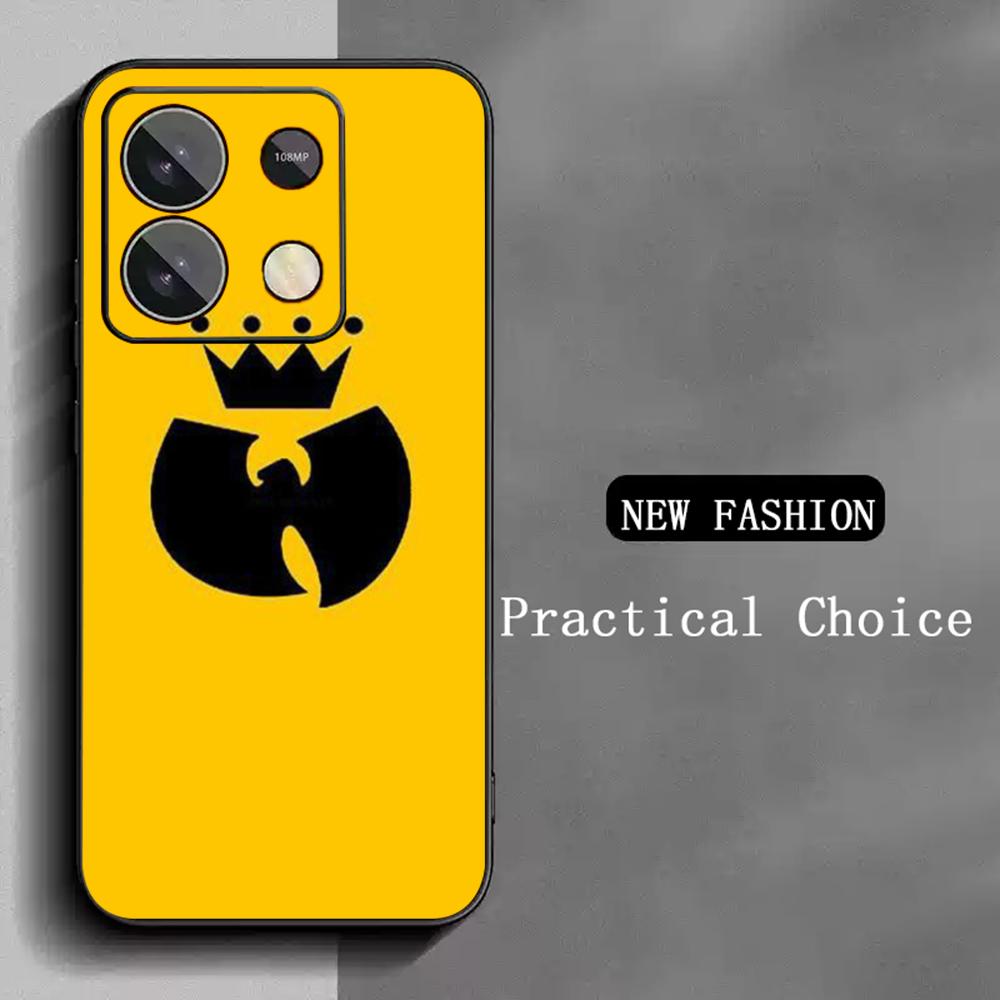 Fashion Trends WU-T-TANG CLANs Ins Phone Case For Redmi Note 14 13 12 11 Pro Plus S 5G 14C A3 Soft Black Phone Cover