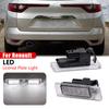 2Pcs Car LED License Plate Light Lamp For Renault Megane 4 Scenic Twingo Kangoo Koleos MK2 Clio IV V Logan Sandero Dacia Duster