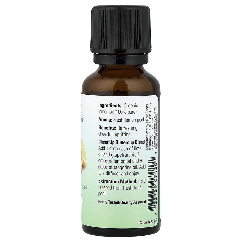 Organic Essential Oils, Lemon, 1 fl oz (30 ml)