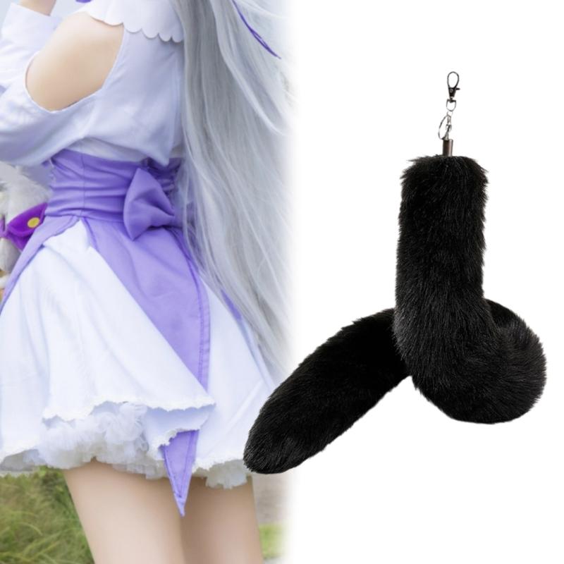 Faux Furs Foxes Tail Keychain Furs Foxes Tail Keyring Handbag Hangings Charms