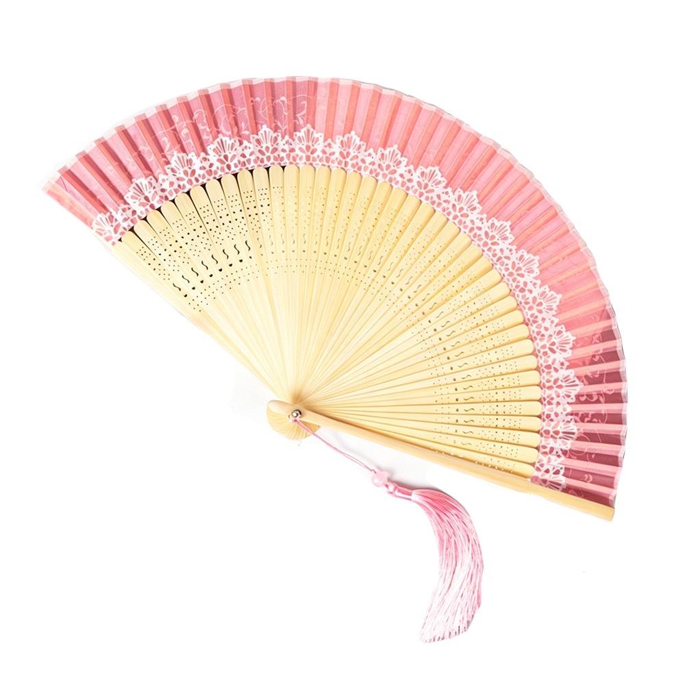 Silk Cloth Color Changing Folding Fan Bamboo Material Dance Fan Elegant Handicraft Fan Summer Use