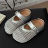 Baotou half slippers women's summer outer wear 2025 new mesh breathable slippers thick-soled Boken shoes one foot cool slippers