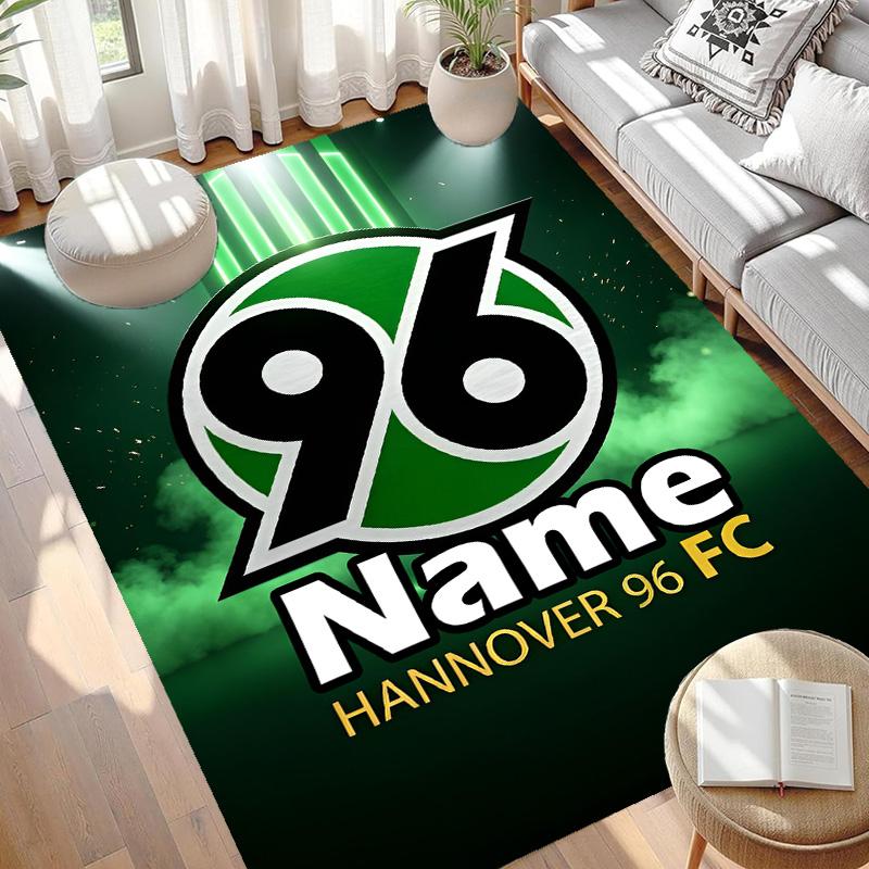 Custom Name Personalized Hannover 96 Football Print Carpet, Versatile Home Decor Rug, for Playroom, Apartment, Balcony, Entryway, Hallway Gift