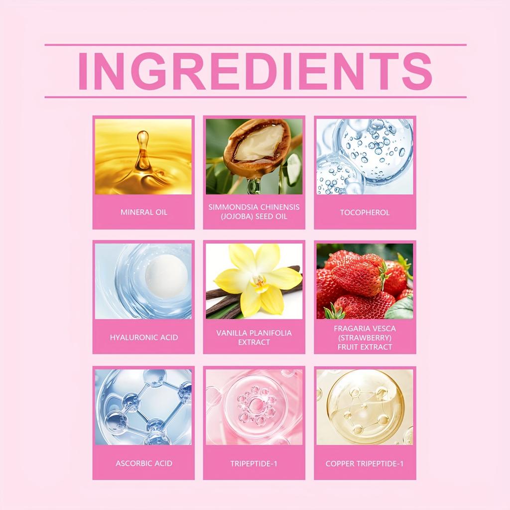 Strawberry Vanilla After Shave Oil Firming Soothing Moisturizing Softening Nourishing Smoothing Hair Removal Care Essential Oil