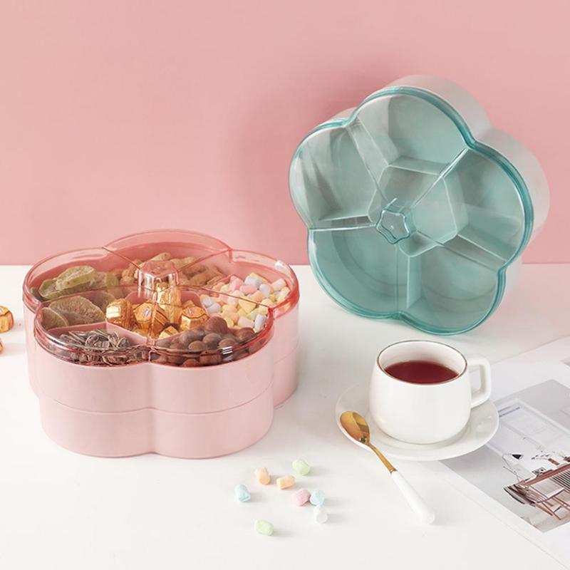 Candy 1/2 Tier Nut Bowl Storage Container Party Snack Box Floral Snack Box