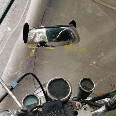 Motorcycle Rearview Mirror 180° Wide Angle Easily Install Wind Resistant Motorbike Windshield Mount