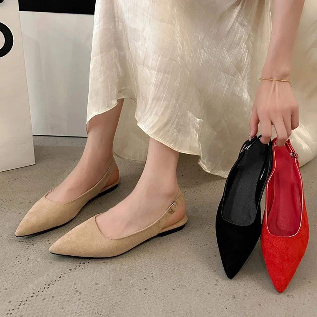 Fashion Women Sandals 2024 New Slingbacks Women High Heels Classics Fashion Sexy Dress Sandals Pointed Toe Solid Color Shoes Women