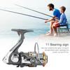 11 Shaft Bevel Connection Shallow Spool Lure Spinning Reel Fishing Wheel Accessory3000
