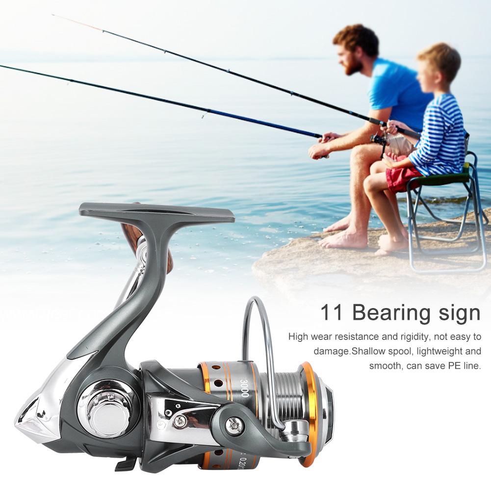 11 Shaft Bevel Connection Shallow Spool Lure Spinning Reel Fishing Wheel Accessory3000