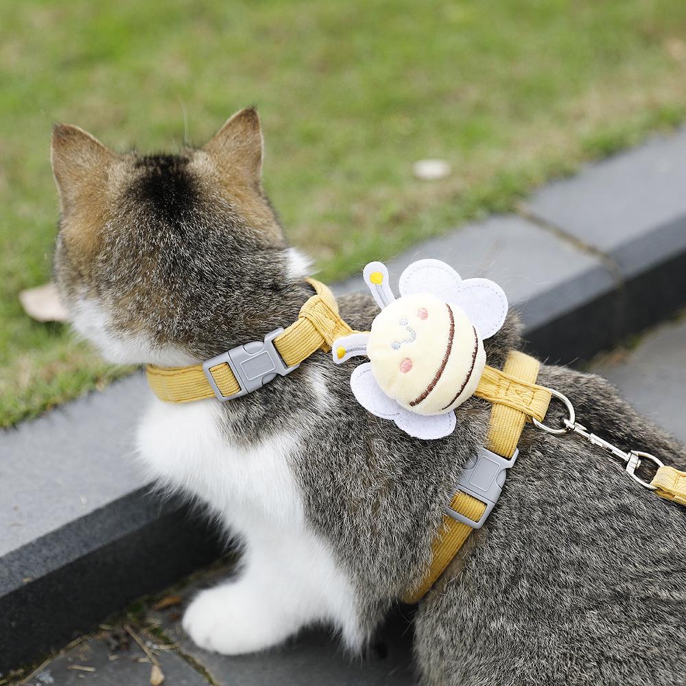 Little Bee Anti-Escape Cat Leash & Harness - Adjustable Outdoor Walking Rope