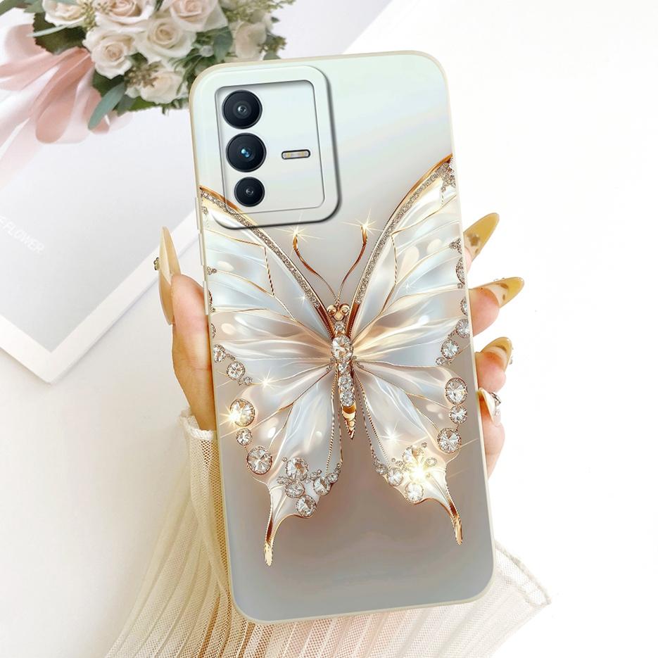 For Vivo V23 Pro Case V2132 Cute Cat Panda Cartoon Cover Soft TPU Matte Phone Case For Vivo V23e V 23 VivoV23 Pro 5G Fundas Bags