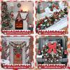 1pc Christmas Decoration Ribbon Red White Green Snowflake Party Tinsel Garland Home Store Dining Table Decoration Ornament