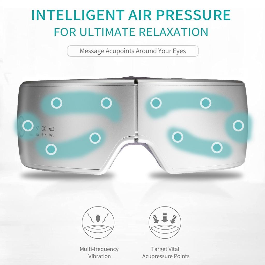 3.7V 4D Electric Smart Eye Massager Vibration Heated Massage For Tired Eyes Dark Circles Remove Eye Care