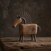 Elegant Sculptural Decor for Entryway Vintage Horse Figurine Rustic Farmhouse Sculpture Folk Art Interior Design Accessories Tabletop Ornament Home