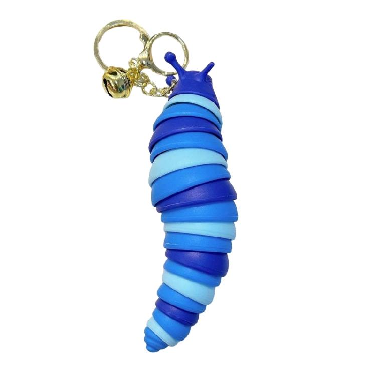 Colorful Caterpillars Plastic Keychain Creative and Cartoon Animal Bag Pendant
