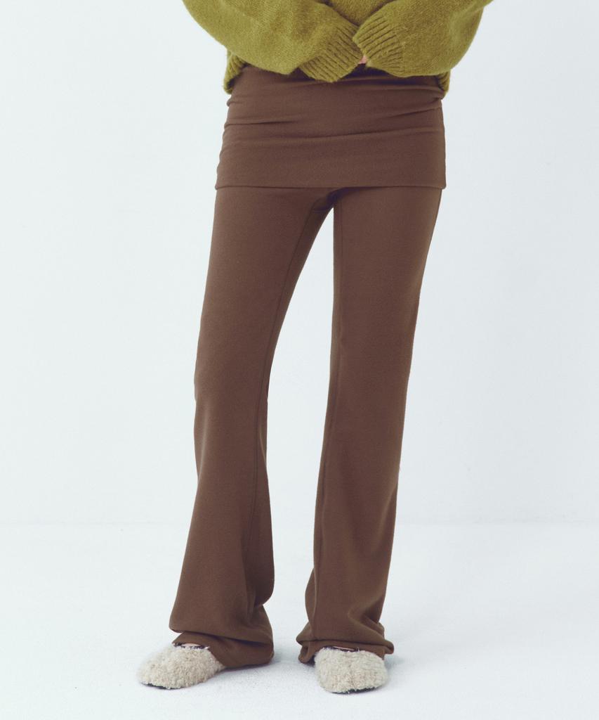 CITTA Every Day Comfort Layered Skirt Pants_Ctb556(Brown)