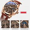 Men's Leather Strap Quartz Business Wristwatch - Stylish and Popular Design