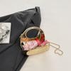 Mini Goldene Abendtasche Handtaschen Luxus Designer Umhängetaschen Lustige Form Party Hochzeit Acryl Glänzende Clutch Tasche