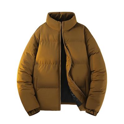 Último Abrigo de Algodón de Color Único para Hombre de Invierno Estilo Idéntico para Parejas Abrigo Grueso de Pan Diario
