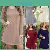 Stylish Women's Knitted Sweater Jumper Mini Dress For Cozy Winter And Autumn Wear