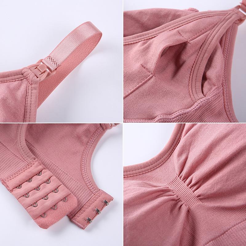 Hands-free Maternity Bra Wire-free Nursing Bra Breast Pump Front-opening Bra