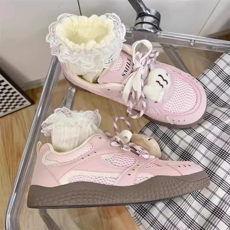 Summer women's shoes German training board shoes women's breathable mesh mesh shoes 2025 new little white shoes with skirt shoes sports shoes