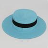 Color Square 20 Buckle Round Straw Hat Summer Travel Sunshade Cap Breathable