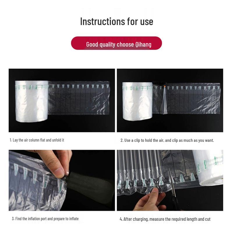 Thickened Air Column Bag Roll - Shockproof Cushioning Bubble Wrap for Express Packaging, Multi-Specification.